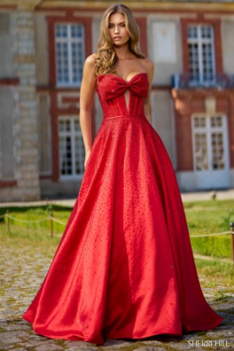 Sherri Hill Style #56900 #0 default Red Navy Fuchsia thumbnail