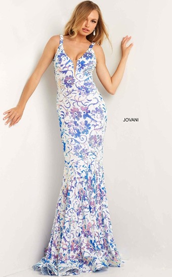 Jovani Style #08257A #0 default Ivory/Purple thumbnail