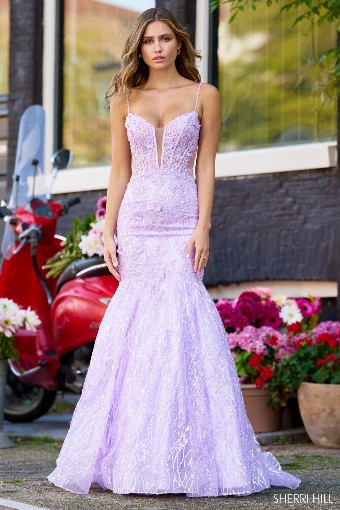 Sherri Hill Style #56313 #0 default Red Lilac Periwinkle thumbnail