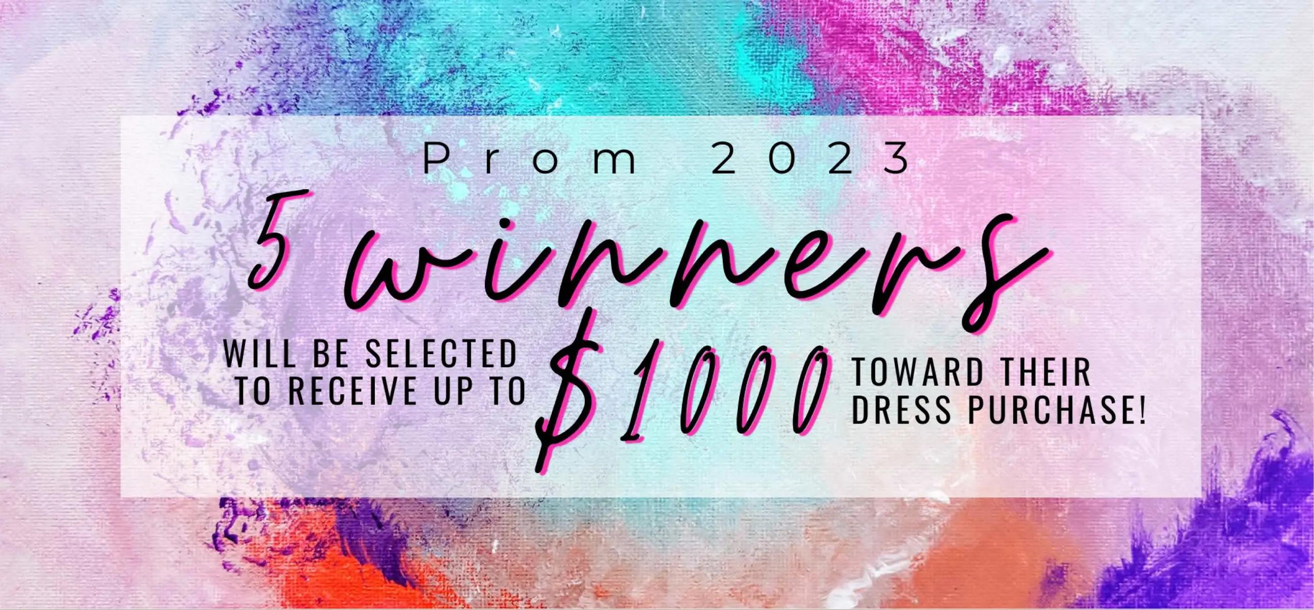 Banner Promoting Prom Giveaway
